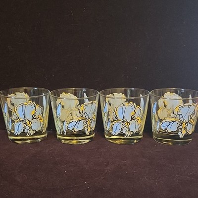 Set of 4 Vintage George's Briard ''Iris'' rocks glasses 10oz