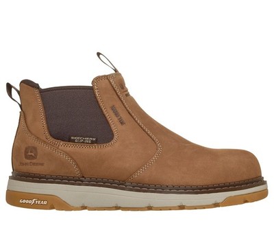 Skechers Men's Slip-ins John Deere Flex Boot Rangeland Driftpine Dark Brown