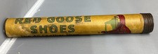 Vintage Red Goose Shoes Round Pencil Box, RC Can Co St L Mo