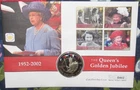 2002 British Antarctic Territory FDC Falkland Islands 50p Queen's Golden Jubilee