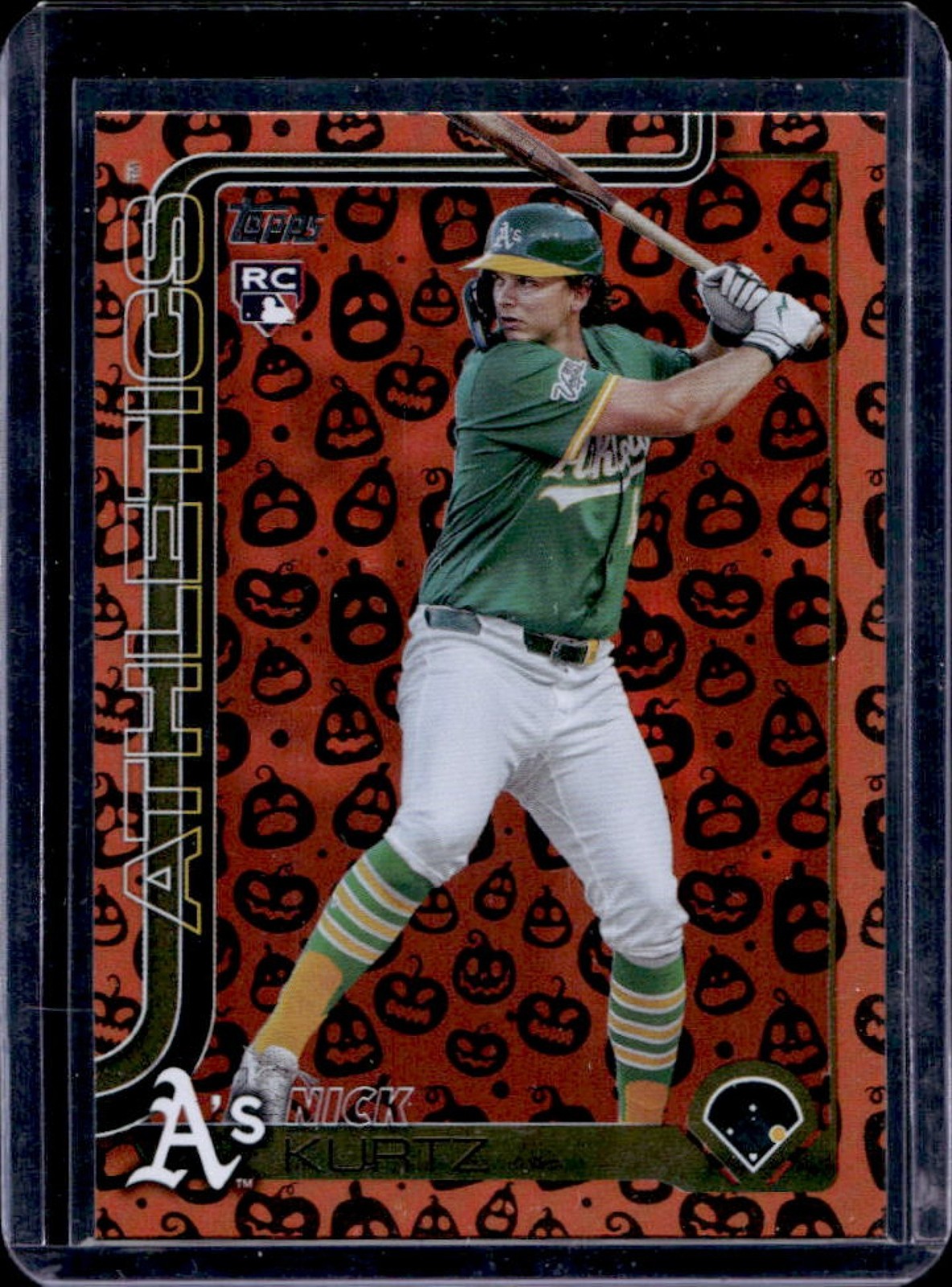 2025 Topps Update Nick Kurtz RC Holiday Jack O'Lantern #US201 Athletics