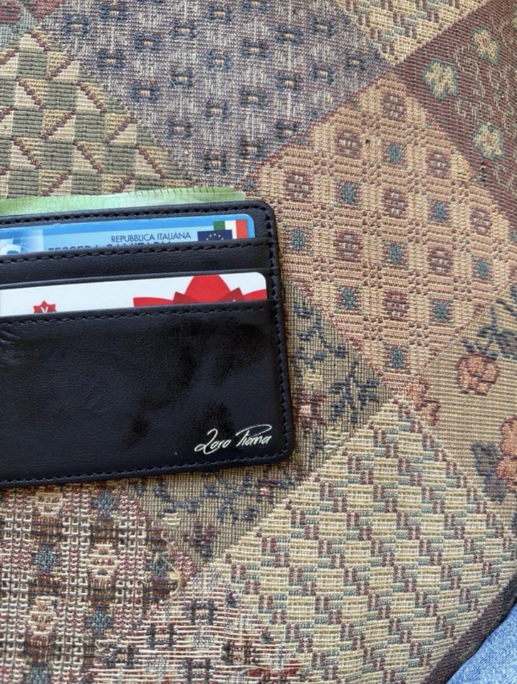 Portafoglio Portatessere Pelle Nero - Immagine 2 di 3