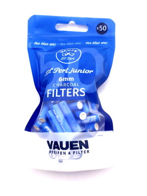 50 x VAUEN Filter Dr. Perl BLUEONES 6mm Joint Aktivkohlefilter 1x50er Pouch