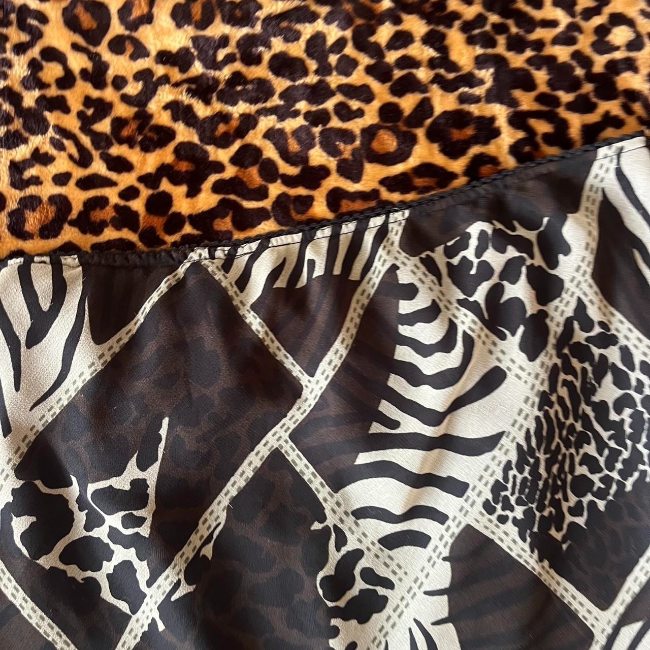 2000s y2k micromesh patchwork patterned midi skirt - image 3