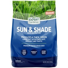 Expert Gardener Sun to Partial Shade Grass Seed Mix, Sun Shade Northern, 3 lb