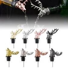 Wine Bottle Dispenser Pourer Antlers Liquor Shot Measure Spirit Nip Barware DY