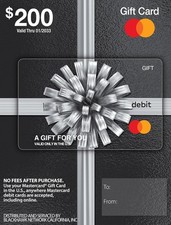 Carta regalo Mastercard da $200 (più $6,95 tassa di acquisto)