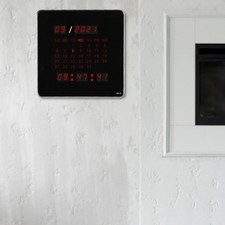 Reloj de Pared Digital Mes Semana Fecha Año con Calendario para Oficina Salón