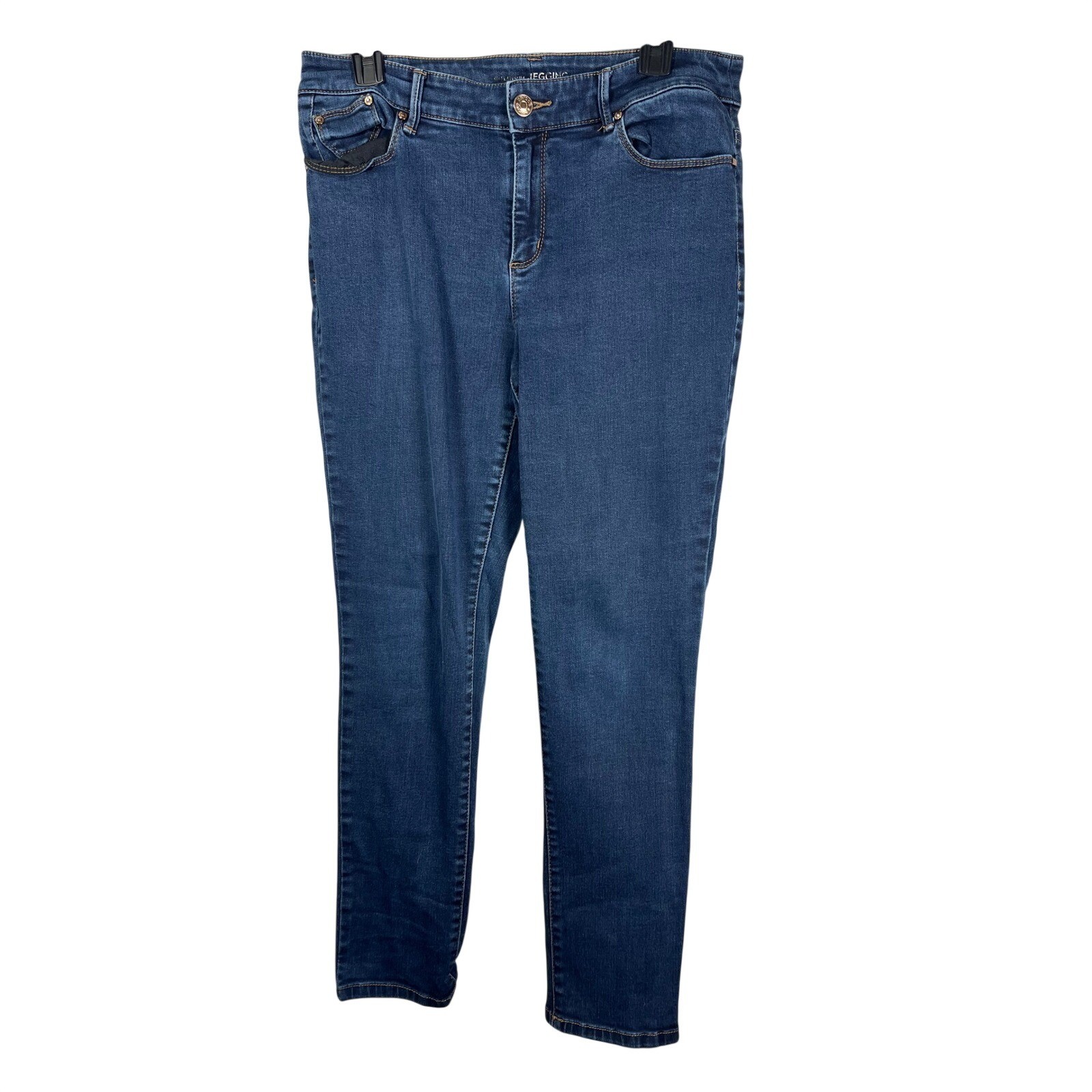 Chicos Platinum Petite Jeans Size 1 Petite Dark Wash Stretch Skinny Legging