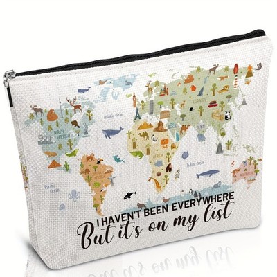 Weltkarte Reise Kosmetiktasche I Haven t Been Everywhere Zitat UK  