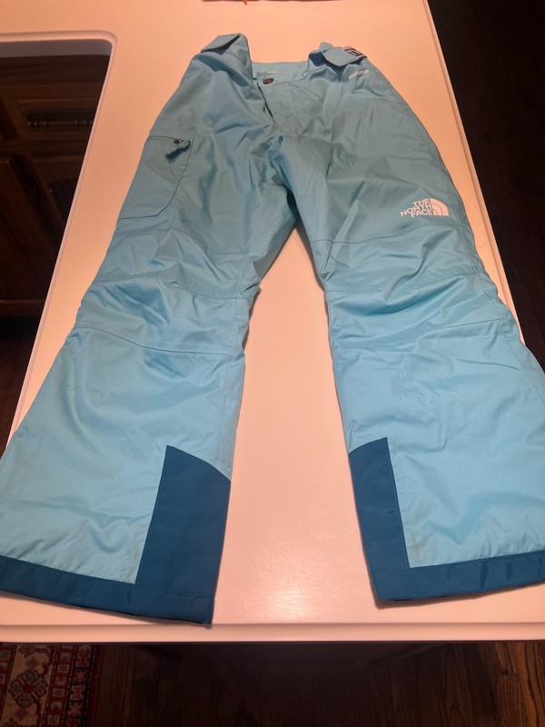 The North Face Girl's Snow Ski Pants Hyvent Teal Size S (7-8) EZ Grow Adjustable