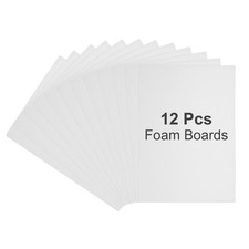 12Pcs Foam Boards, 100 x 200 x 3/16" 5mm Thick Foam Core Board, White