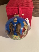 Li Bien Manger Nativity Scene Christmas Ornament Inside Painting With Box