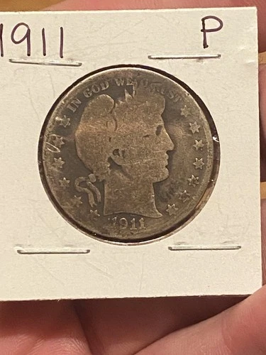 1911 P Barber Half Dollar 90% Silver 50 Cent NICE SCARCE US OLD RARE Coin