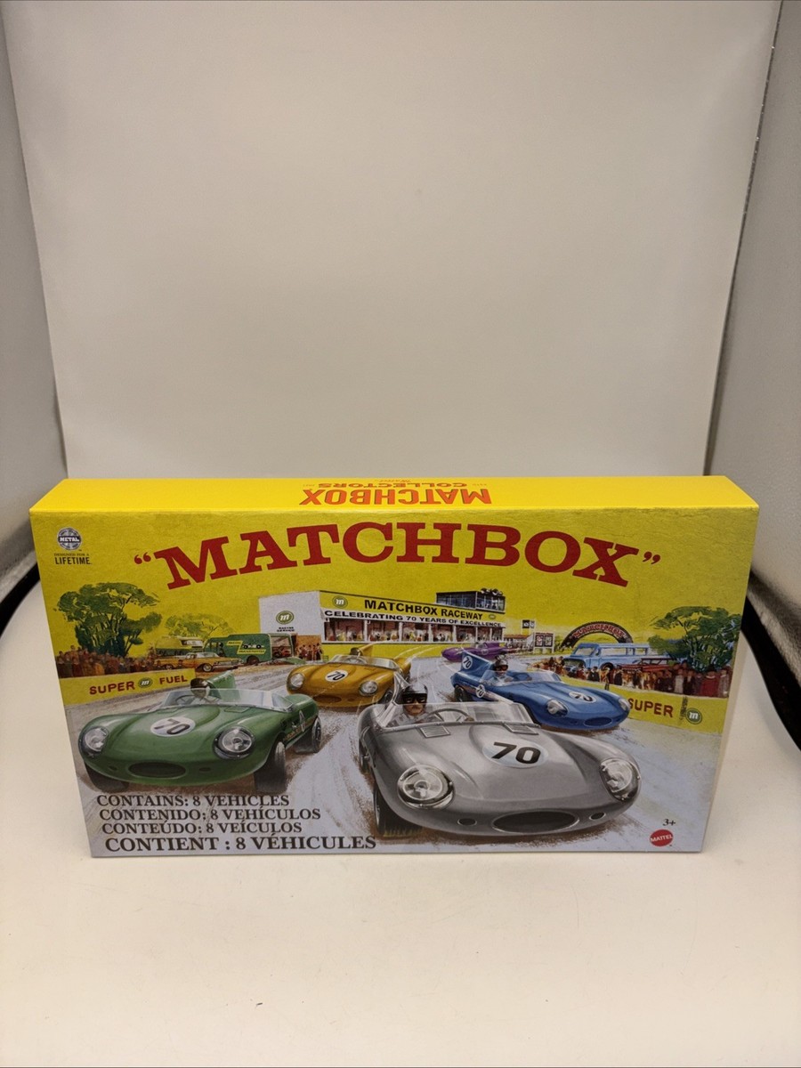 Matchbox 70th Anniversary 8 Die-Cast Cars 1:64 Scale Set Brand New