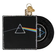Old World Christmas THE DARK SIDE OF THE MOON ALBUM COVER  (38094) Gls Orn. w/Bx