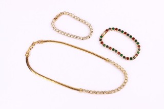 Vintage Designer D'Orlan Choker Length Necklace Tennis Bracelets x3