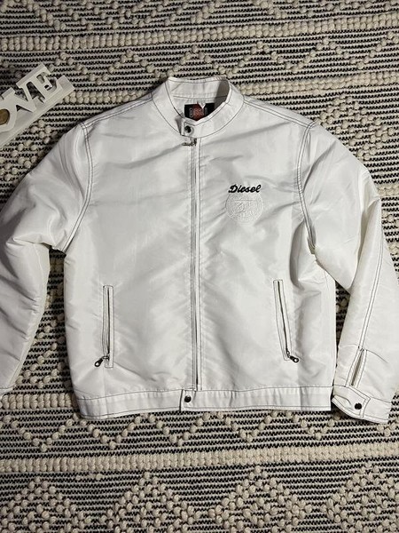 Men Diesel Jacket White Polyamide 42 / XL / 50