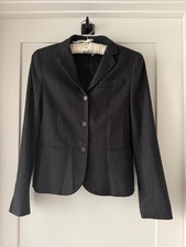 VTG Theory USA Made Wool Herringbone Tailored Blazer Jacket Women’s 8 Charcoal