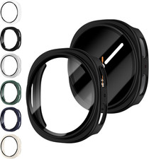 6 Pack Case With Tempered Glass for Samsung Galaxy Watch 8 Screen Protector 44mm