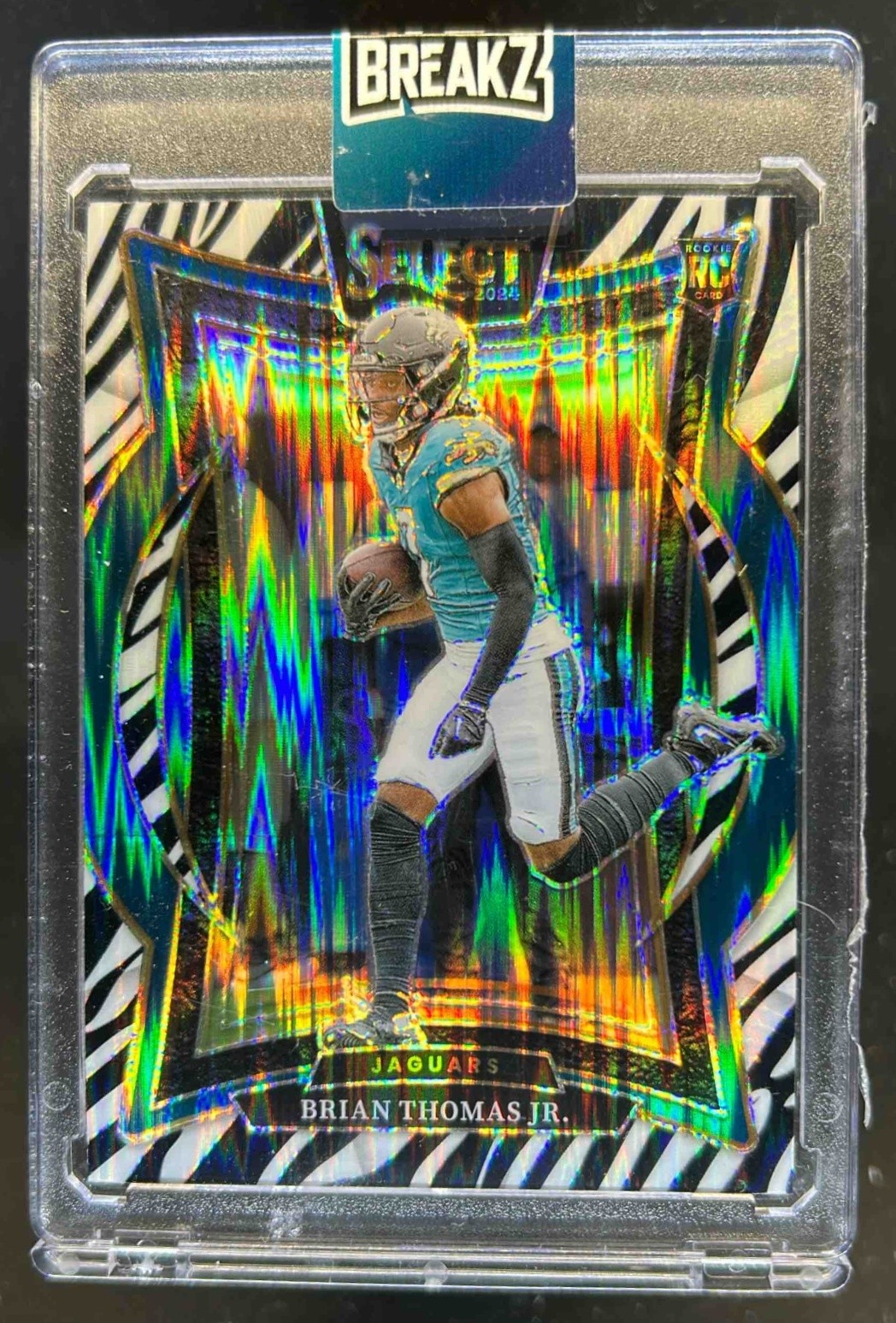 2024 Select Brian Thomas Jr. Concourse RC Zebra Prizm Shock #91 Jaguars