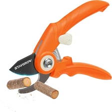 Bypass Pruning Shears, 3/5-Inch Cut Capacity Garden Clippers, Small Gardening Sc