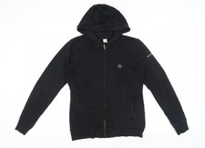 Clique Hoodie schwarz mit durchgehendem Rei&szlig;verschluss, Gr&ouml;&szlig;e S, Unisex