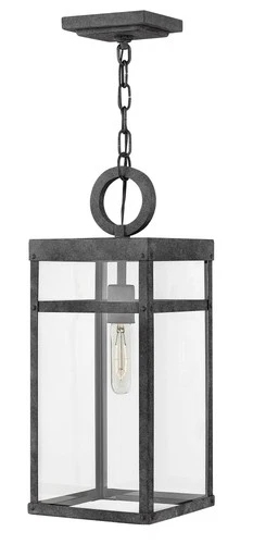 Hinkley Porter 19" High Aged Zinc Outdoor Hanging Light - Picture 3 of 8