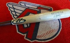 Dayan Frias Homewood Bat CLEVELAND GUARDS/Akron Game/Clippers Used Cracked
