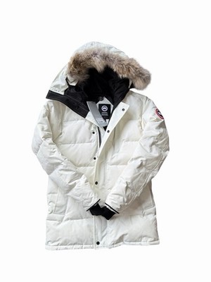 CANADA GOOSE Men Carson Parka Size Medium M Fur White Authentic 3805M