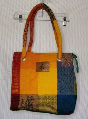 Beach Bag Chichen Itza Mexico Medium Colorful Tourist Travel Zippered  