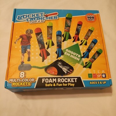 Toys Rocket Launcher for Kids - Launch up to 100 Ft, 8 Multi-Color Foam Rocke...