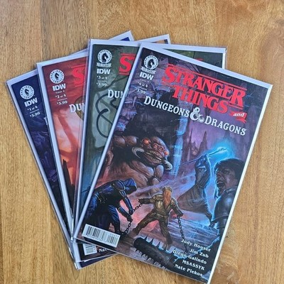 STRANGER THINGS DUNGEON & DRAGONS #1 #2 #3 #4 RARE COMPLETE SET BRAND NEW UNREAD