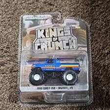 GREENLIGHT 1990 Ford F-350 Monster Truck Bigfoot #9 1:64 Diecast King of Crunch