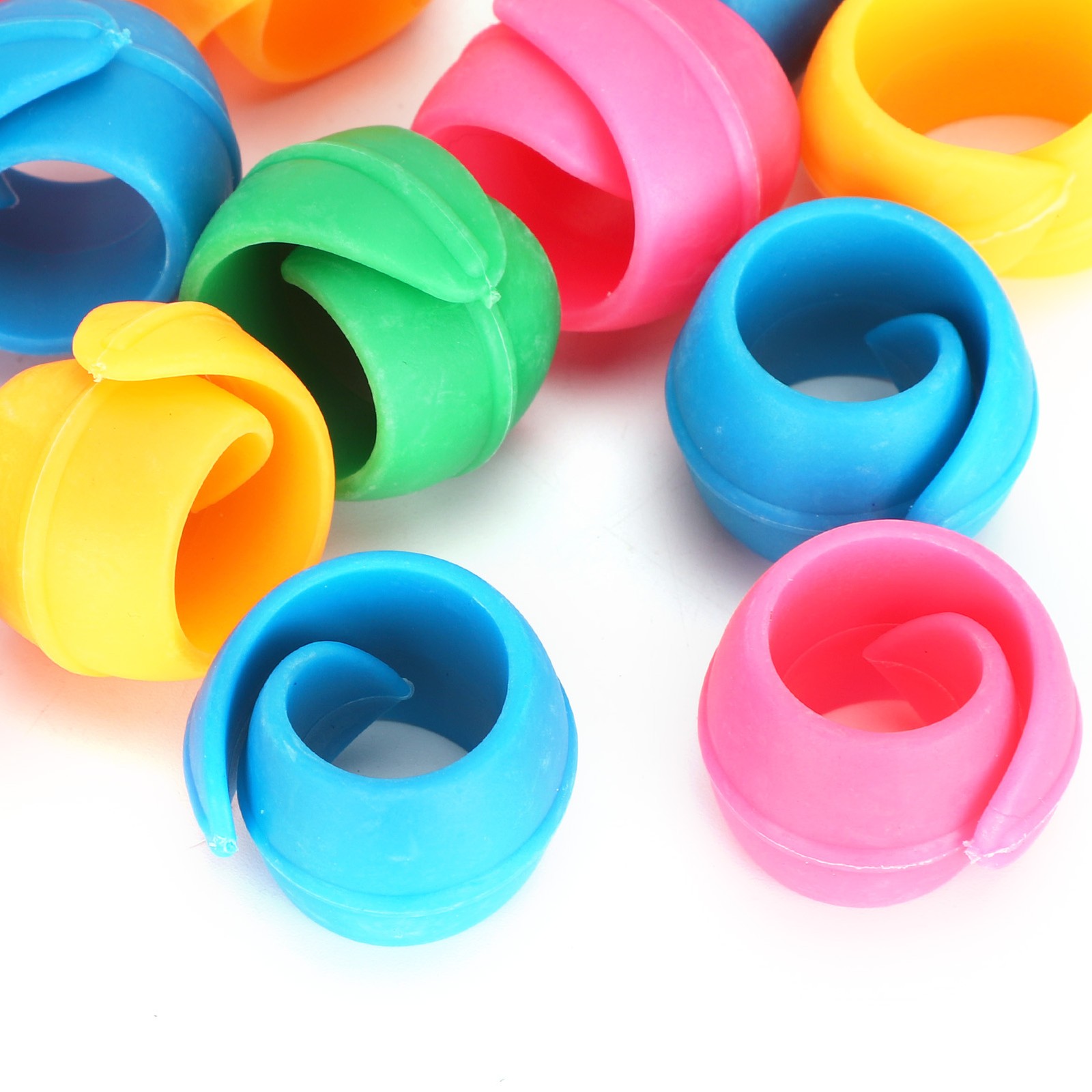 °48Pcs Silicone Thread Spools Saver Huggers Bobbin Holder Organizer For Sewing.