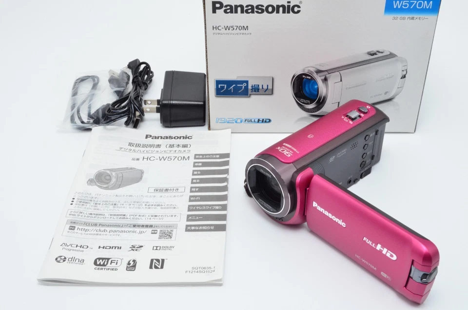 [Mint] Panasonic HC-W570M Full HD Twin Camera 32GB Camcorder Pink From Japan - Image 2 of 4