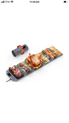 FEPPO Warming Mat for Food, Extra-Long Size 42''x12'', Fast Full-Surface Heatin...