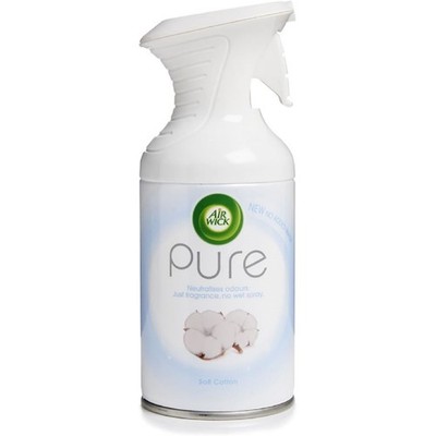 Airwick Pure Soft Cotton Lufterfrischer Spray 250ml No Wet Fall Out Geruchsstop