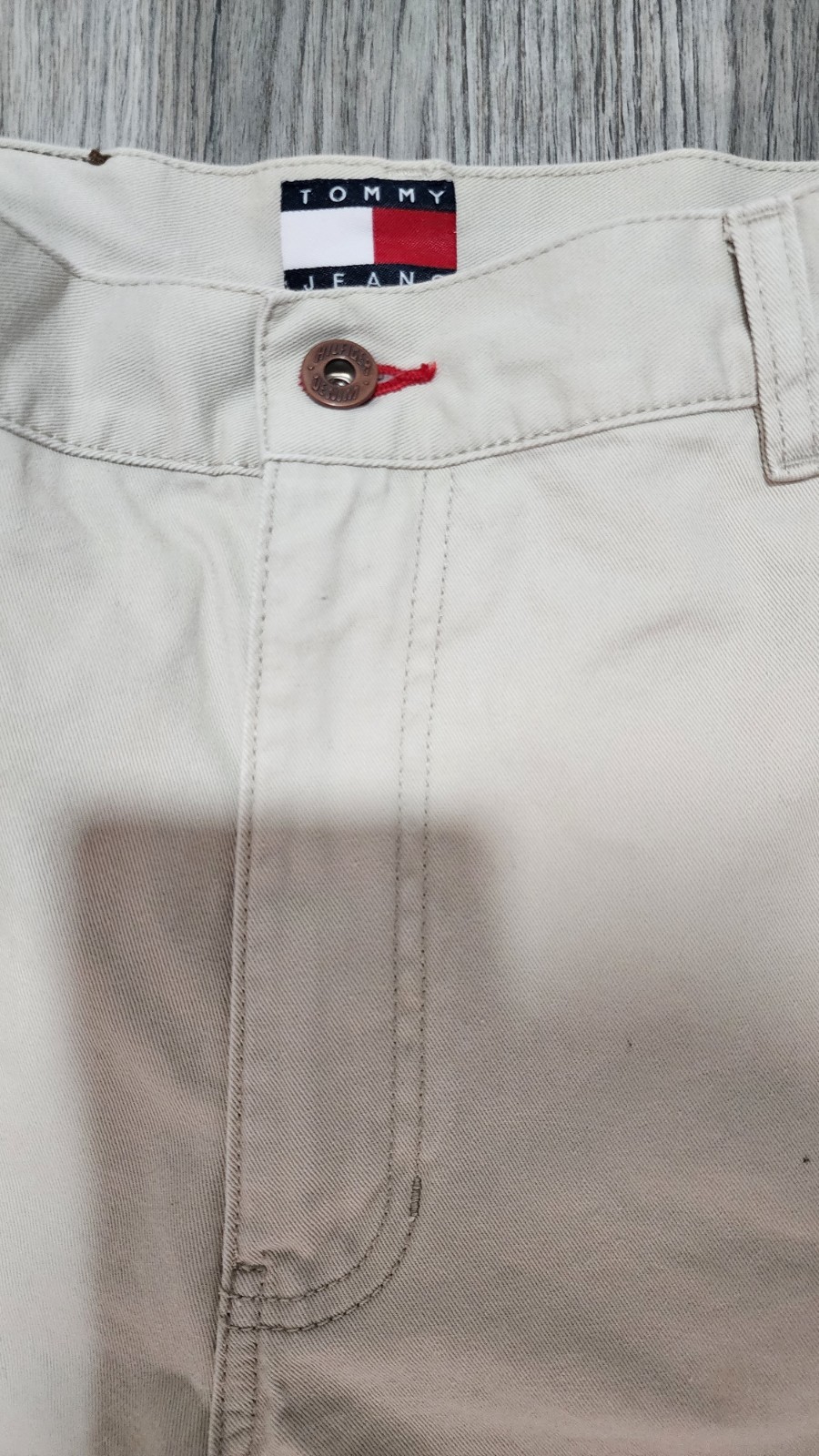 Tommy Hilfiger Men's 32's Beige Cargo Shorts Button Logo Pockets Flat Front s thumbnail 4