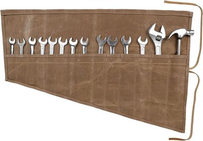Super Tool Roll Organizer & Pouch - 14-Pocket Wrench Holder Bag for Silver 