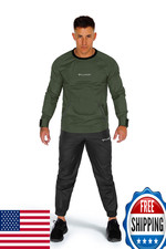 FUXERT Men's Sauna Suit Weight Loss Sweat Gym Exercise Anti-Rip Waterproof