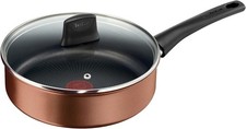 Tefal Saute Pan With lid 24cm, Non-Stick Pan Induction Compatible Pan, Brown