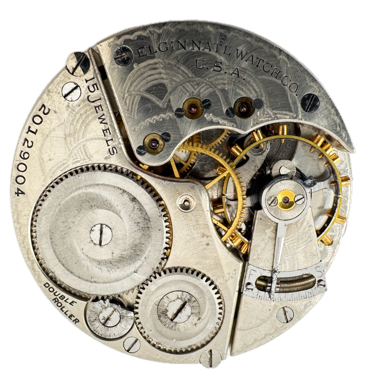 Antique 16s 1918 Elgin 15 Jewel Mechanical Pocket Watch Movement 313 USA