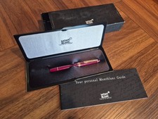 Montblanc Meisterstuck Classique Ballpoint Pen Burgundy & Gold Trim With Box