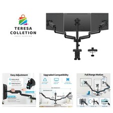 Triple Monitor Mount for 17-32 inch Screens, Full Motion Triple Monitor Stand...
