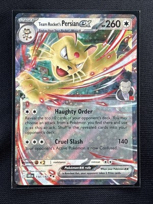 Pokemon Team Rocket's Persian ex 150/182 Ultra Rare Destined