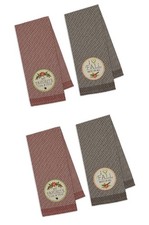 Embellished Fall Themed Kitchen Towel Set 4