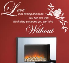 LOVE WALL QUOTES VINYL DECAL STICKERS Artistic Wall N81