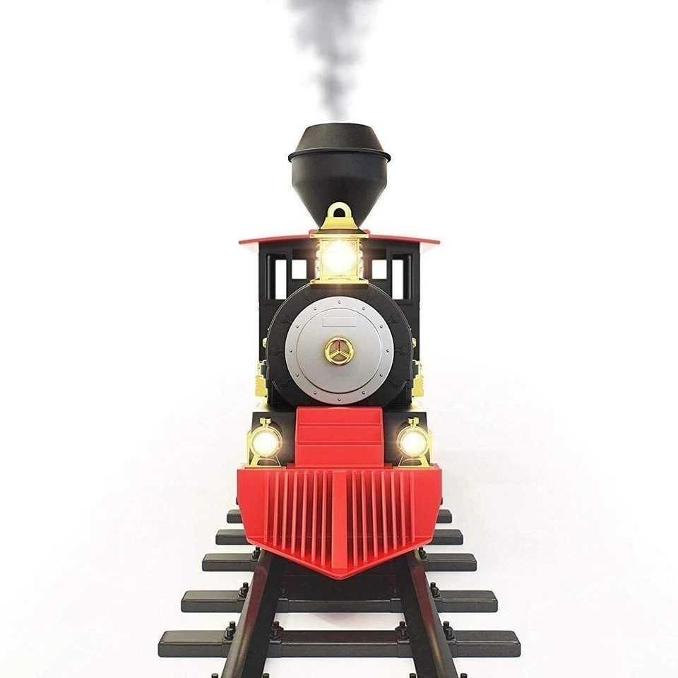 Pista Trenino Giocattolo Bambini Treno Locomotiva con Luce Suoni e 3 Vagoni 71cm - Immagine 4 di 4