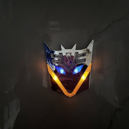 1x LED Transformers Decepticon Car Solar Light Warning Lamp Universal - Picture 6 of 6